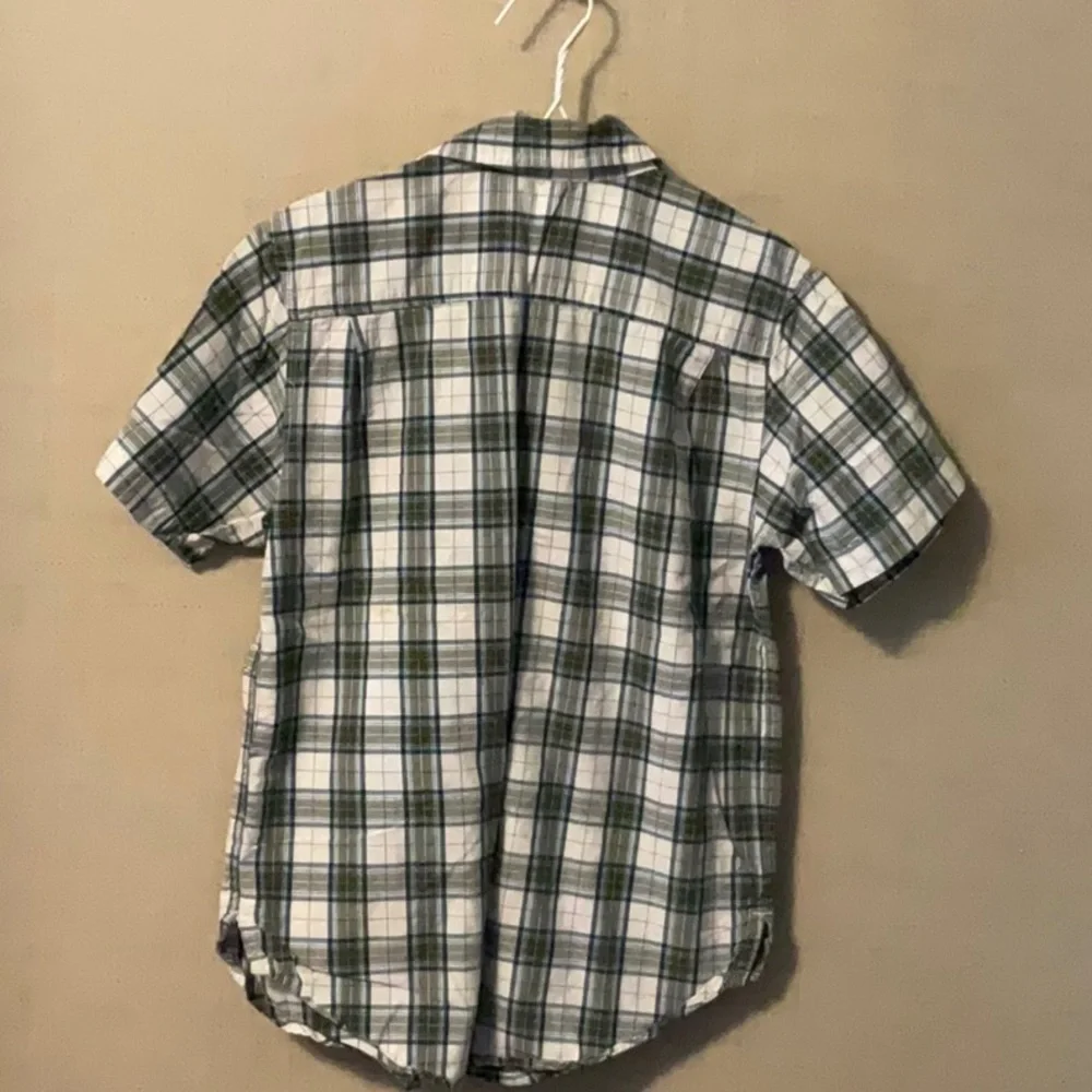 Place White and Gray Button Down Shirt